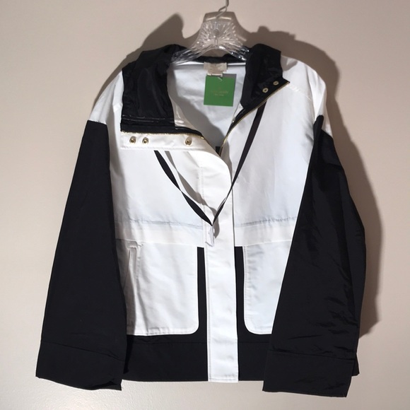 Kate Spade colorblock mixed media anorak - Picture 3 of 7